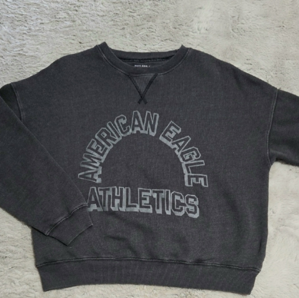 American Eagle Outfitters lived in Dark Gray Crewneck Sweater size M